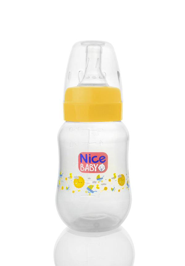 Nice baby feeding bottle without hand 150ml  | Yellow