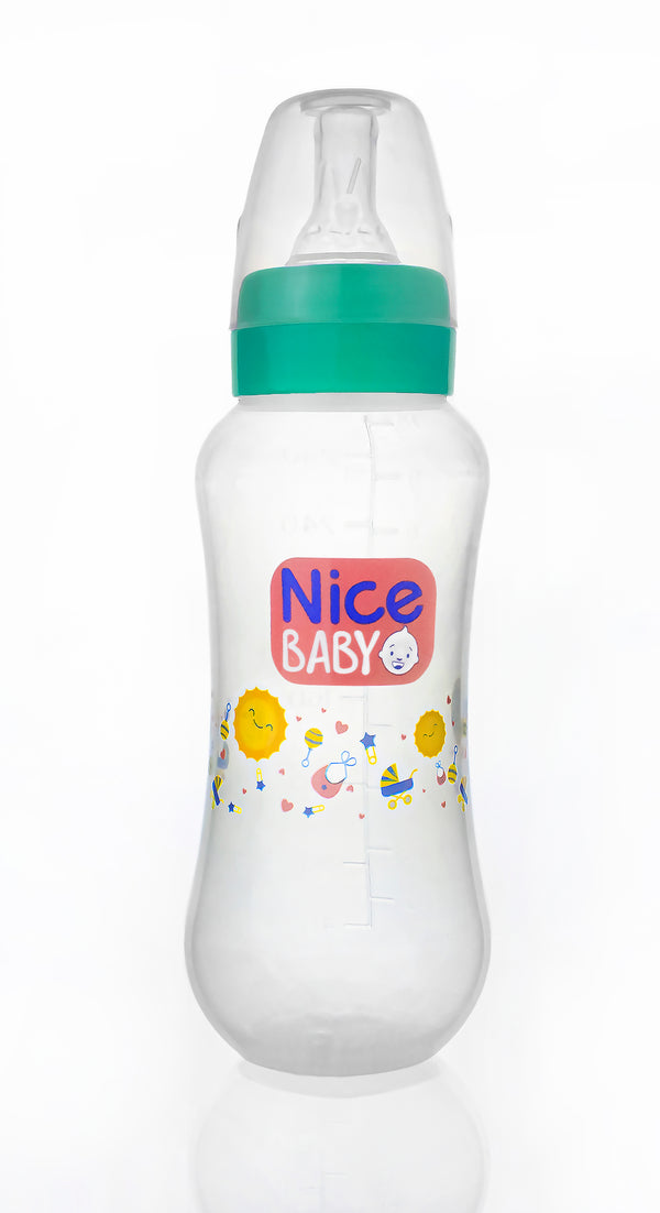 Nice baby feeding bottle without hand 280ml | Green