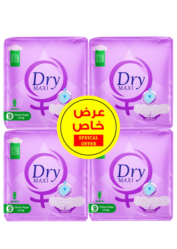 Dry Maxi Thick Long Sanitary Pads | 36 Pad