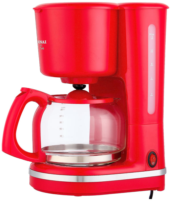 Sonai Coffee Maker, 870 Watt | Red