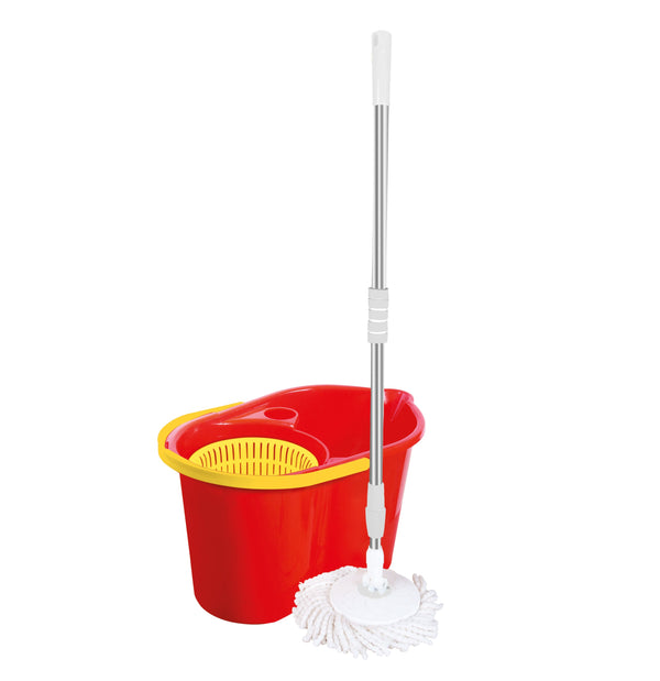 Torpedo Bucket with Spin Wringer Red And Yellow