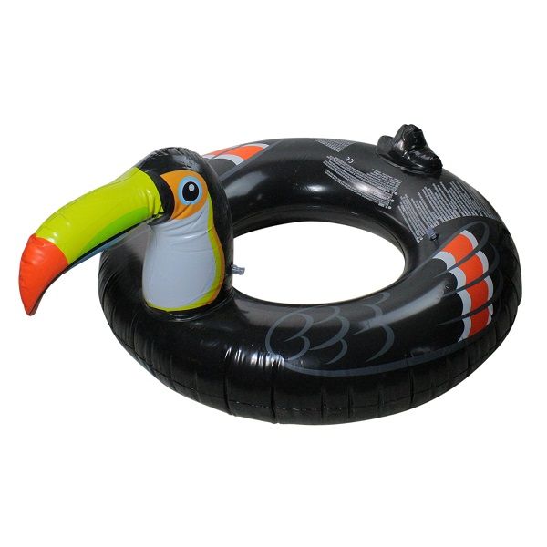 <p>
The Jilong Giant Animal Swim Ring Toucan 115 cm No: 37485 is the perfect addition to any pool time fun. Made from high quality materials in our facility, this toucan-shaped float adds a unique twist to your pool experience. Its inner tubes allow your body to be partially submerged in the water, ideal for cooling off while soaking up the sun. The black, yellow, white and orange inflatable float design includes wings, eyes, beak and tail, and also comes with a PVC patch repair kit. This is not a lifesavin