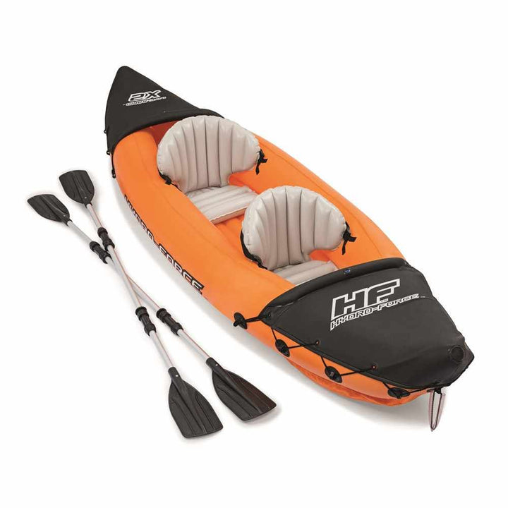 <p>

The Bestway Hydro-Force Lite Rapid X2 Inflatable Kayak Canoe No:65077 is an ideal choice for fishing or excursions, as it is both lightweight and easy to maneuver. This two-person kayak is made of high-quality material and is resistant to UV radiation, long exposure to sunlight, oil and seawater. It also has a reinforced structure and an ultra-light hull, making it suitable for use under any conditions. It features two adjustable seats, two light aluminum oars each measuring 2.18 meters long, and a rem