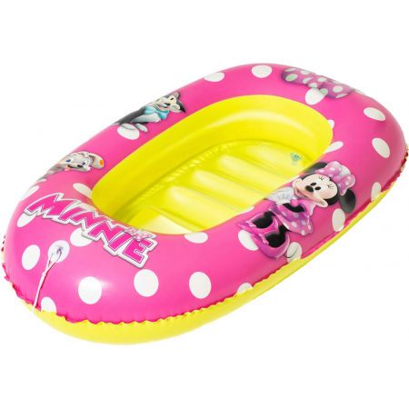 <p>

The Bestway MINNIE Inflatable PONTON Baby Swim Float Pink - No:91083 is the perfect way to keep your children safe and entertained while they swim and play. This inflatable dinghy is made from high-quality materials, and comes with a towing rope with an integrated grommet. The dinghy also has a transparent window that allows you to see the bottom of the water while your children are swimming. The size of the package is 20 x 20 x 4 cm, and the dinghy itself measures 112 x 71 cm. It is perfect for relaxi