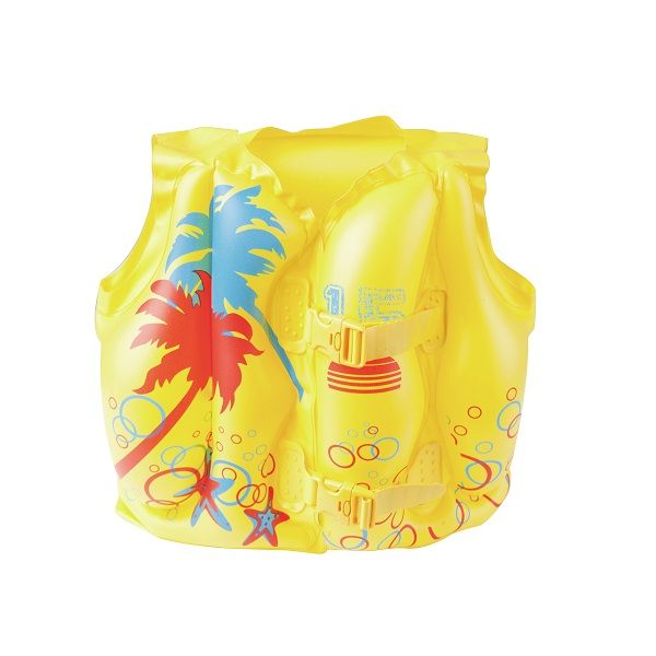 <p>
         
The Bestway Tropical Swim Vest 41x30 cm No: 32069 is a great choice for young swimmers. It is made from high quality material and features two quick release adjustable buckles for a secure fit. It also features two air chambers for extra buoyancy and safety valves for added security. The pre-tested vinyl material ensures durability and long-lasting use. This swim vest is perfect for keeping your kids safe in the water and provides excellent buoyancy for a comfortable swim experience. With its 