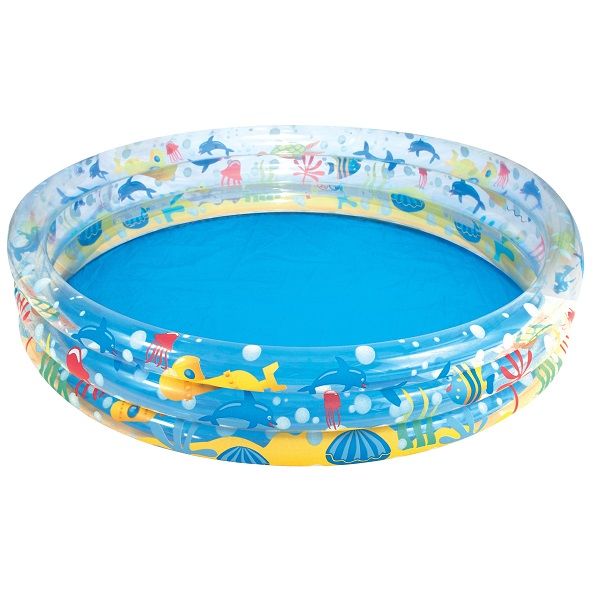 <p>The Bestway Deep Dive 3-Ring Pool 1.83m x H33cm is an ideal solution for your pool needs. It is made from high quality and sturdy pre-tested vinyl and features three equal rings for superior strength and stability. This pool also features safety valves for added peace of mind, and it comes with a repair patch for easy maintenance. The pool has a designed water capacity of 480L (127gal), and is perfect for both kids and adults. The brilliant colors and unique design make this pool an attractive addition t