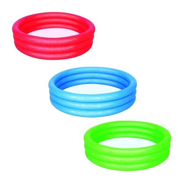 <p> 

This Bestway Three Ring Pool Swimming Pool Play Pool - No:51024 is a great way to enjoy hours of fun with your friends and family. Made from high quality, pre-tested vinyl, this three-ring pool is sure to make a splash in your backyard. Its safety valves ensure secure and safe use, while its bright colors and unique designs create a fun and inviting atmosphere for everyone. With the included repair patch, you can easily repair any minor damages that may occur with regular use. Its designed water capac
