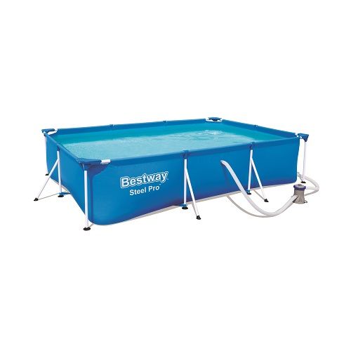 <p>

The Bestway Steel Pro MAX Pool Set 3.00mx2.01x66cm is the perfect aboveground swimming pool kit that you need to enjoy a fun-filled summer with family and friends. With a capacity of 3,300L/872gal, this pool kit is made of high quality materials and is easy to install in 20 minutes with two to three people excluding earthworks and filling. It includes a FlowclearTM Filter Pump with a water flow rate of 1,249 L/h (330 gal./h). This integrated pool system features a water flow rate of 1,060 L/h (280 gal.