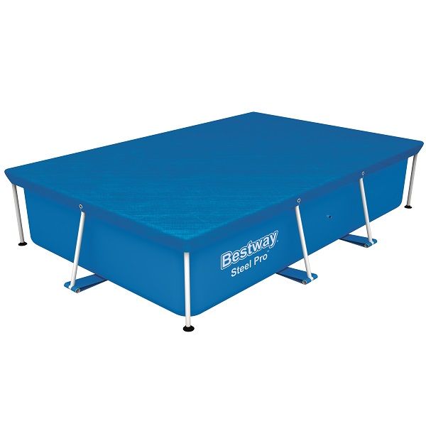 <p> 

Keep your pool clean and protected with the Bestway Pool Cover 2.59x1.70M No: 58105. This cover is made of high-quality PE material and fits 2.59m x 1.70m x 61cm (102" x 67" x 24") Splash Frame Pools. The cover includes ropes to securely fit the cover to your pool to protect it from dirt and debris. This pool cover helps maintain the temperature of the water in your pool, and it also protects from leaves and other debris. It also helps to reduce evaporation and chemical loss to conserve water and ener