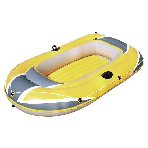 <p>

The Bestway Inflatable Hydro-Force Raft 1.94m x 1.1m No: 61063 is a great choice for your next outdoor adventure. This inflatable raft is made from high quality, pre-tested vinyl for maximum durability. It features a quick inflation/deflation screw valve and 3 air chambers for added safety. The all around grab rope with built-in grommets makes it easy to transport, while the inflatable floor provides added comfort. Sturdy oarlocks and a tow ring are also included. Oars are not included and must be purc