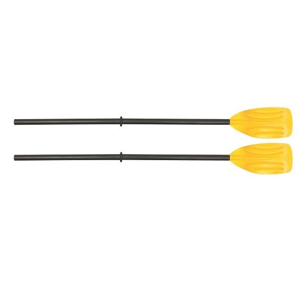 <p>
 
Bestway 1.24m Plastic Oars are designed with a three-section structure, making them easy to assemble and disassemble. They are made of a high-quality, light and strong plastic material with a ribbed blade. This pair of oars comes with a black and yellow design, making it a great addition to any kayak or boat. These oars are ideal for any paddling or rowing activity, providing stability and power to the user. With its strong construction and durable plastic material, the Bestway 1.24m Plastic Oars are 