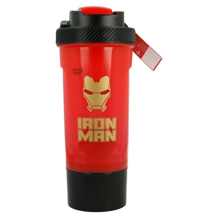 <p>

Marvel Iron Man Shaker Mug - 850m is a stylish and luxurious way to enjoy your favorite gym shake. This mug is designed in Spain and made of high quality materials in China. The shape and size of the mug is perfect for all types of shakes and is designed with comfort and convenience in mind. The Mug is perfect for making shakes or other drinks on the go and is a must-have item for any gym enthusiast. It is designed to be spill proof and is easy to clean and maintain. The mug is also lightweight and por