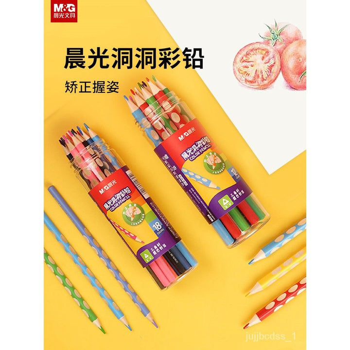 <p>
The M&G Chenguang Colored Pencil Groove Pencil -12 Colors - No:AWPQ2112 is a high-quality product made in China. It features a triangle crosing 12 color design, and its bold refills are not easy to break. The pencil also features a hole design, which allows for a graceful holding posture and a three-sided concave design, which helps guide children to properly hold the pencil. The lead refills are also made of ordinary boat refills, which are both shock-proof and drop-proof. The bright oil-based lead cor