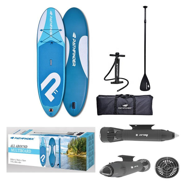 <p> 
The Jilong Pathfinder Super Lightweight Stand Up Paddle Board SUP 335cm*76cm*15cm - No:34080 is the perfect board for anyone looking for an all-around SUP board. It is made from high-quality PVC material, and features a strong multi-layer drop stitch that provides amazing durability. The board is large and comfortable, with a deck pad that will keep you on your feet, as well as a bungee for securing on-board cargo, and a D-ring to attach a leash. It also comes with an adjustable aluminum paddle, pump, 