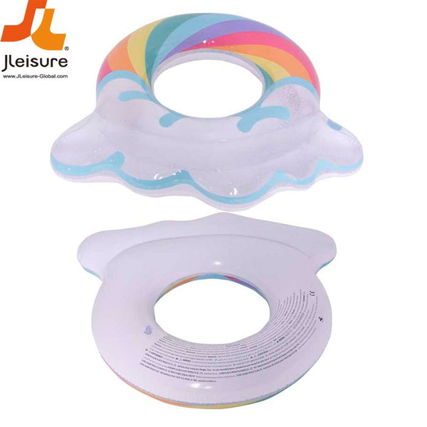 <p> 
Jilong Sunclub 35002 Glitter Rainbow Ring Outdoor Inflatable Water Sports Pool Floating Swimming Toys for Kids is the perfect way to make your summer days extra fun and colorful. This swimming toy is designed for both children and adults, making it perfect for all age groups from 14 years upwards. It is made from durable I-beam with 3 air chambers and a repair kit. The pineapple shaped air mattress is the ideal choice for the sea and pool, while its bright and friendly design will ensure that the user 