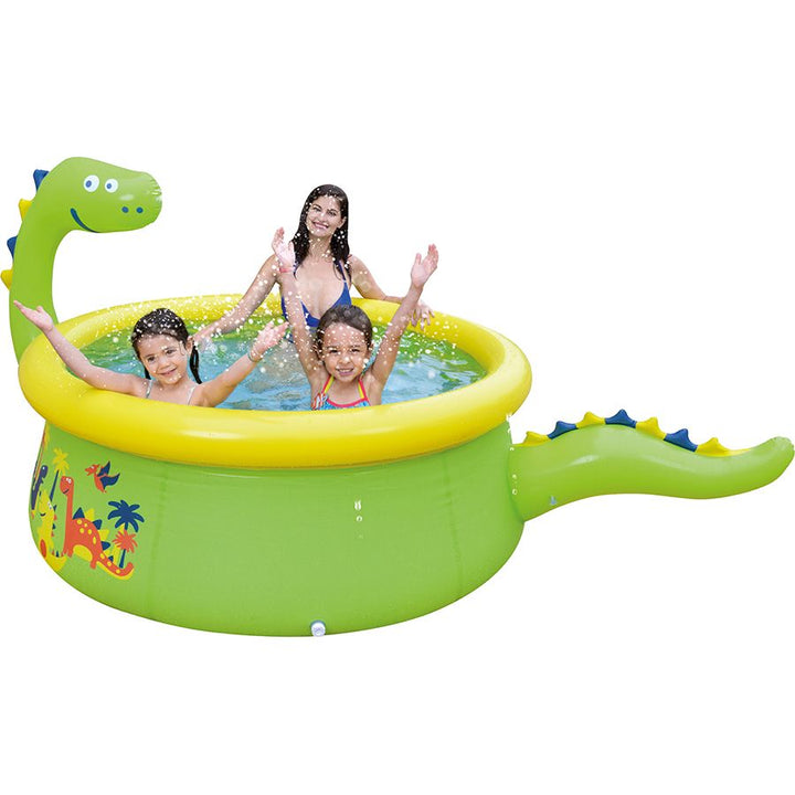 <p> 
Welcome to the world of fun and entertainment with the Jilong Avenli 1.75m*62cm round kiddie pool Dinosaur 3D Spray Pool - No:17786! Made of high quality PVC material, this durable kiddie pool is designed to last for years of reliable use. It features a 1.75m x 62cm (69” x 24.5”) size and a water capacity of 80% (302GAL. 1143L). The pool also features a lovely figure animal shape and a PVC inflatable top ring that makes installation and storage easy and convenient. The heavy gauge 3-layer laminated PVC