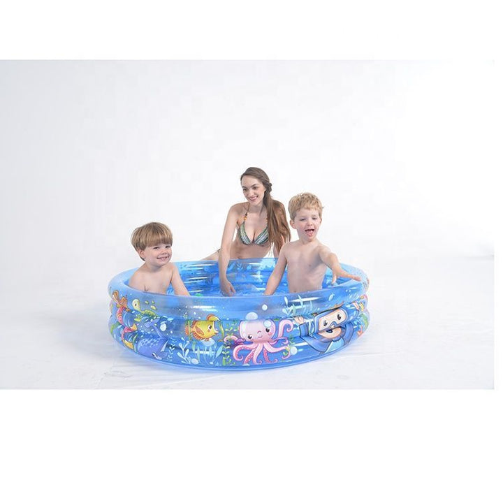 <p> 
This Jilong Avenli Sea World Inflatable 3 Ring Pool For Kids is the perfect addition to any backyard pool party. Made in China, it is made of high quality ±120cm x 24cm (47" x 9.5") inflated vinyl. It is ideal for garden use, as it has a deeper pool and can also be used as a ball pit. With a water capacity of 43 gallons (165L), this pool is perfect for kids and adults alike. It also comes with a repair patch for added convenience. This pool is sure to provide hours of fun and entertainment for your fam