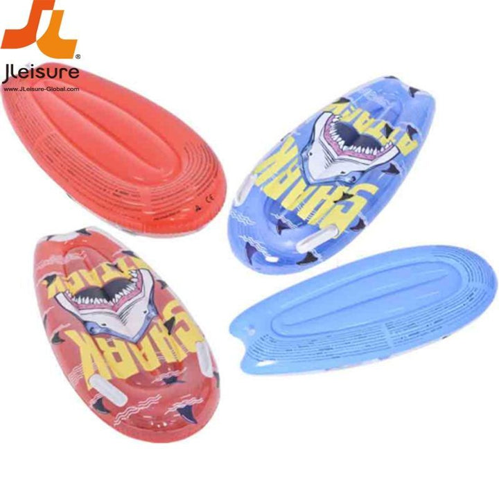 <p>

The Jilong Sunclub Shark Surfboard outdoor inflatable &plusmn;100cm*50cm - No:35017 is a great way to make your vacation even more fun and enjoyable! This inflatable ring is made of high-quality materials, making it both durable and comfortable to use. It has a size of &plusmn;100cm*50cm and can be easily transported to the beach or pool. The bright colours and eye-catching design will make it a popular choice for both adults and children alike. It is perfect for a day of fun in the sun, as it is light