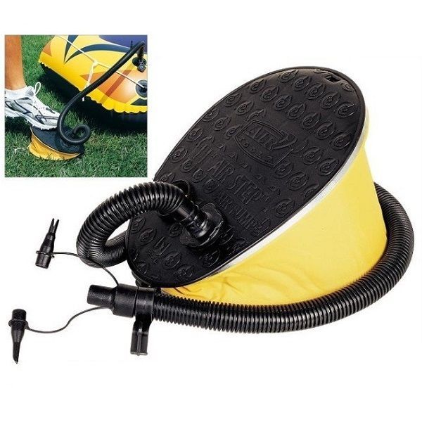 <p> 
This Bestway Outdoor Foot Pump Inflator is a great choice for inflating items like air mattresses, swimming pools, wind beds and more. It is made of high quality material and measures 28x19 cm in size. It includes two pumps and vacuum valves, making it easy to both fill and release air. This pump is perfect for camping and outdoor trips, as well as for inflating toys and other items. It is lightweight and portable, making it easy to take anywhere you go. The Bestway Outdoor Foot Pump Inflator is the pe