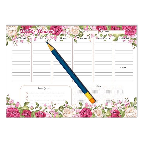 <p> 
The Yassin To Do Weekly Planner is the perfect way to stay organized and on top of your tasks. The planner is crafted from high-quality materials and is A4 size, with 52 sheets to help keep track of each week of the year. Each sheet is divided into days of the week, so you can easily note down your tasks and schedule for every day. This planner is perfect for both business professionals and students, helping you stay on top of your goals and tasks. Whether you're planning a project or just need to keep