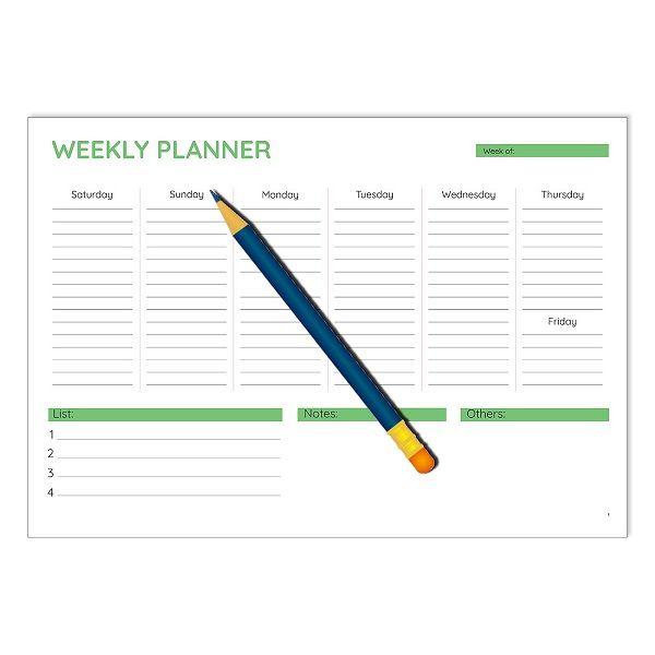 <p> 

This Yassin To Do Weekly Planner - A4 - 52 Sheets - No:1114 is the perfect companion to help you stay organized and on top of your daily tasks. Made in Egypt, this high-quality planner is made of thick, durable paper to ensure your plans and notes stay organized and protected. The planner comes with 52 sheets for 52 weeks per year, broken down by days of the week. This allows you to easily plan out your tasks and goals for each day, week and month, and keep track of your progress. The planner is desig