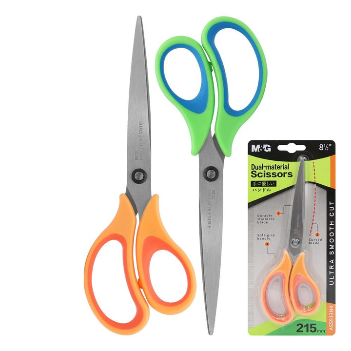 <ul>
<li><strong>Chenguang Children's Metal scissors Dual-material 215mm - No:ASS913N4</strong></li>
<li>Made in China</li>
<li>Made of high quality</li>
<li>Scissors with a plastic handle.</li>
<li>durable stainless steel blade with rounded ends</li>
<li>ultra smooth cut</li>
<li>soft grip</li>
<li>. Durable stainless blade</li>
<li>. Curved blade</li>
<li>Soft-grip handle</li>
<li>Ultra smooth cut</li>
<li>M&G Dual-Material Scissors are a type of scissors that feature a unique dual-material design. The bl