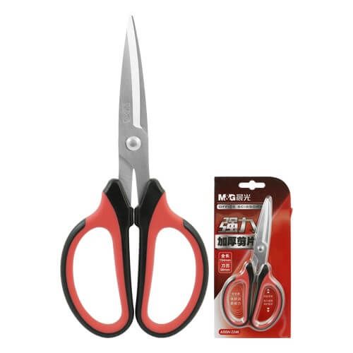 <p> The M&G Chenguang Powerful Office Scissors - 154mm - ASSN2246 are the perfect tool for your everyday office needs. Made from high quality materials, these scissors feature a thicken clip and solid cutting feeling. The all stainless steel blades are anti-corrosion and anti-rust, with a sharp cutting edge that makes cutting effortless. The soft plastic edging lets you enjoy a comfortable grip and handle while you work. Perfect for cutting paper, fabric, and other materials, these scissors are ideal for yo