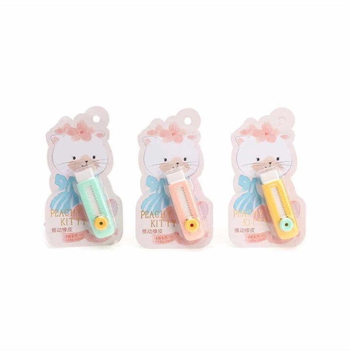 <p>

The M&G Chenguang Taoqi meow Cute boutique eraser - No:AXPQ4204 is a perfect choice for any classroom or home. This eraser is made from high quality materials that are both safe and environmentally friendly. The eraser has a smooth push-pull lock that allows for easy wiping and cleaning with less debris. The rubber core is designed to shrink freely, making it easy to use. It is perfect for erasing pencil marks, crayon marks and other marks from paper and other surfaces. The vibrant colors of the eraser