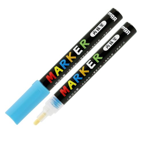 <p>

The M&G Crystal Blue Acrylic Marker 2mm No: ZPLN657027 is an amazing art tool that will help bring your creative ideas to life. This marker is made from high quality materials, and has a 0.5mm full needle tube pen tip for precise and detailed work. It is ideal for a variety of surfaces, including stone, ceramics, porcelain, glass, wood, textiles, canvas, metal, wood, plastic, and polymer clay. The highly pigmented acrylic ink dries quickly and creates a durable, shiny finish on both light and dark surf
