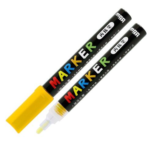 <p>
The M&G Yellow Acrylic Marker 2mm No: ZPLN6570RN is an innovative and highly pigmented acrylic marker that is perfect for a variety of applications. This marker has a 0.5mm full needle tube pen tip that ensures precise and accurate lines. The high-quality ink is waterproof, fade-resistant, and abrasion resistant, making it perfect for use on light and dark surfaces. The marker is easy to carry and use, and the 12ml volume of ink ensures that you’ll have plenty of ink to complete your projects. The marke