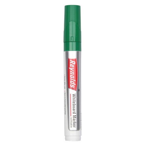 <p> 
The Reynolds White Board Marker Pens, Green - No:276 are made with high quality materials in Egypt. The bright ink is easy to erase and provides consistent colour quality on whiteboards, glass, and most non-porous surfaces. 

The bullet tip draws a bold, rounded line that writes smoothly at any angle and is easy to read from a distance. The large ink reservoir prolongs the pen life and allows you to keep on writing. The refillable design reduces waste and saves on re-buying for maximum efficiency. 

Th
