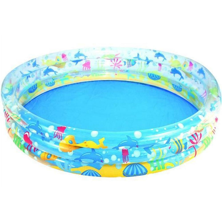 <p>

The Bestway Pool Deep-Dive 51004 Round 3 Anelli 152X30 Cm is the perfect way to beat the summer heat! This fun and safe pool is made of high quality materials and is designed to provide hours of fun for both adults and children. Featuring three interconnected air chambers and thick and soft walls that are made of durable transparent vinyl, this pool is the perfect choice for a backyard or beach playground. The vibrant underwater world graphic designs make this pool even more inviting, and the safety va