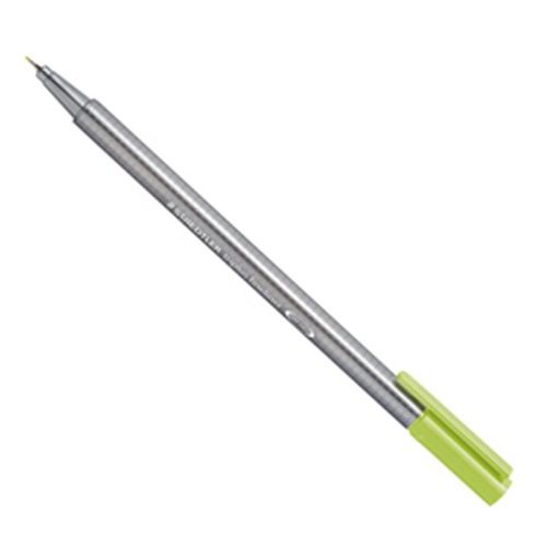 <p>

The Staedtler Triplus Fineliner Pen in Lemon Yellow is a slim and lightweight pen with a 0.3mm superfine metal-clad tip, perfect for detailed writing and drawing. The pen has an ergonomic hexagonal-shaped barrel for fatigue-free writing, and its Dry-safe feature allows for several days of cap-off time without the ink drying out. This acid-free pen is light, weighing only 0.1 lb and is made in Germany from high quality materials for a reliable and long-lasting writing experience. The Staedtler Triplus F