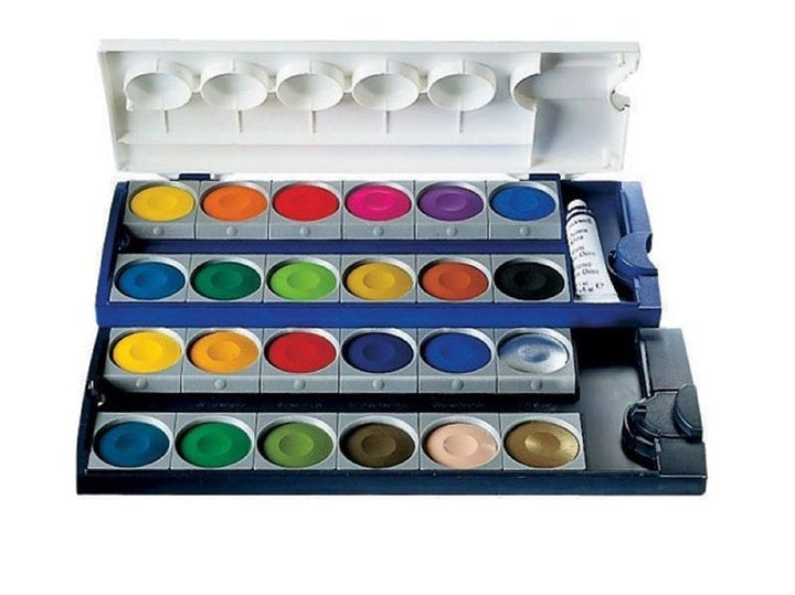 <p>

El Manar Library is a renowned distributor of art supplies in Egypt. We offer a wide range of high quality products, including our Water Colors - 24 Faben Colors. These water colors are perfect for any artist looking to add a unique touch to their work. Our water colors come in a variety of vibrant colors that will make your artwork stand out. They are non-toxic, fade-resistant, and long-lasting, so your artwork will stay looking beautiful for years. The paints are easy to apply and will blend seamless