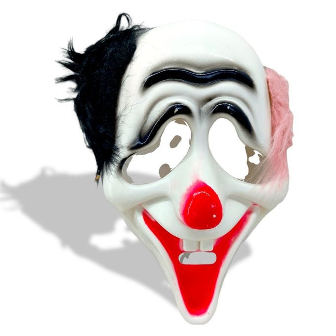Crazy Laugh Clown Face Mask - Variable Colors