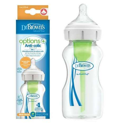 Dr. Brown's Options+ Anti-Colic Feeding Bottle, 270 ml - Green