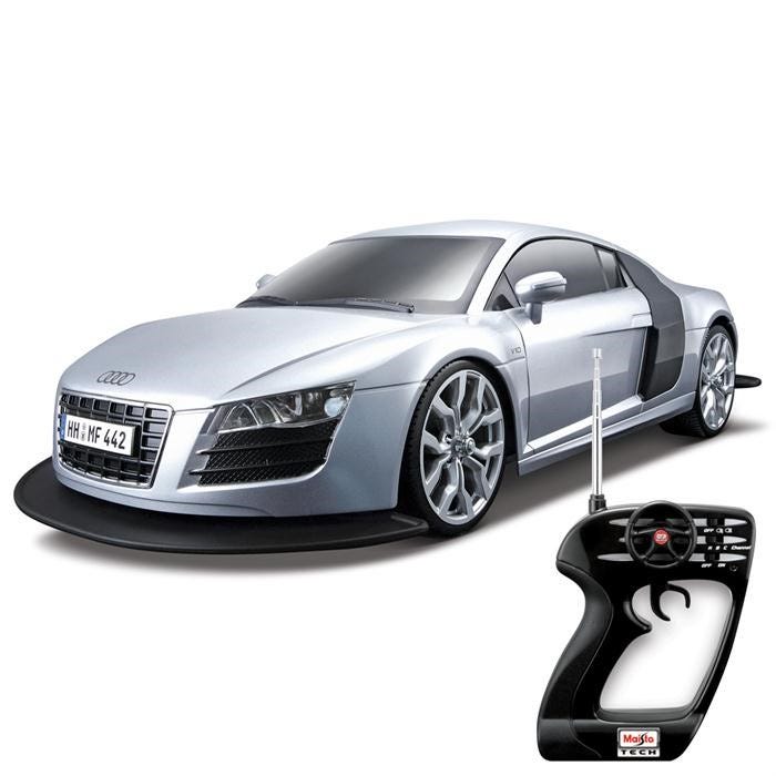 Maisto Audi R8 V10 Remote Controlled Car - Scale 1:10 - Grey