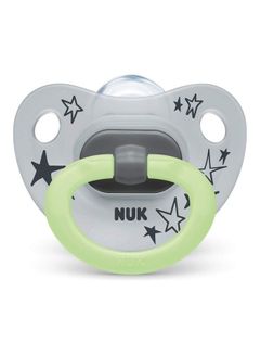 NUK Happy Night Stars Silicone Glow Pacifier - 6+ Months