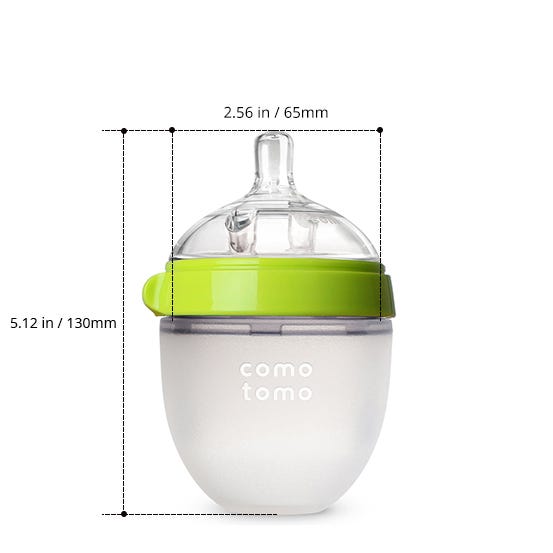 Comotomo Natural Feel Slow-Flow Bottle|0+ Months|150 ml|Green