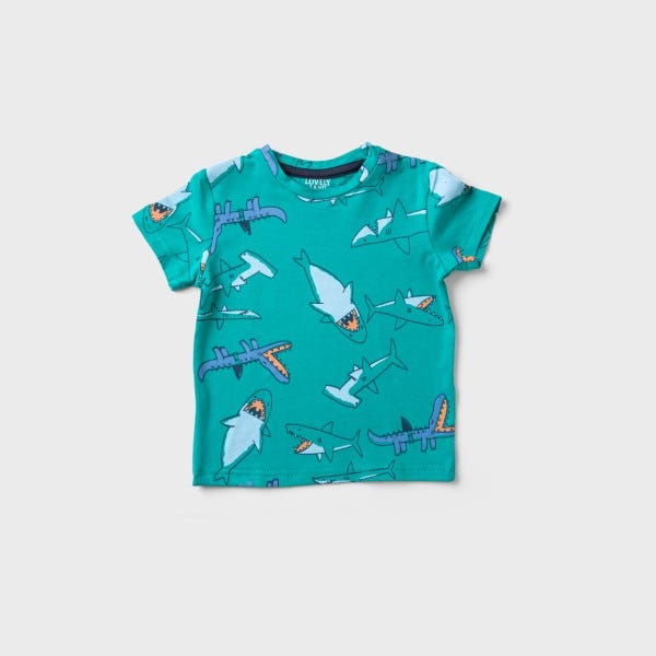 Lovely Land Sharks Short Sleeves T-Shirt