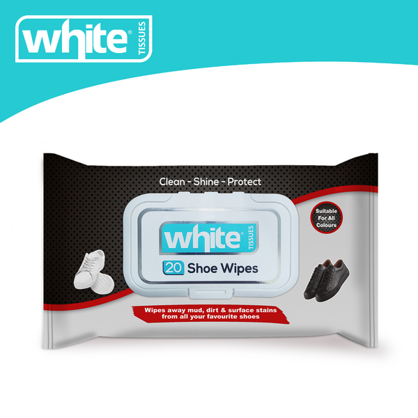 White Wet Shoe Wipes | 20 Wipes
