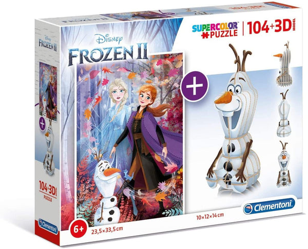 Clementoni Disney 3D Frozen 2 Puzzle - 104 Pieces