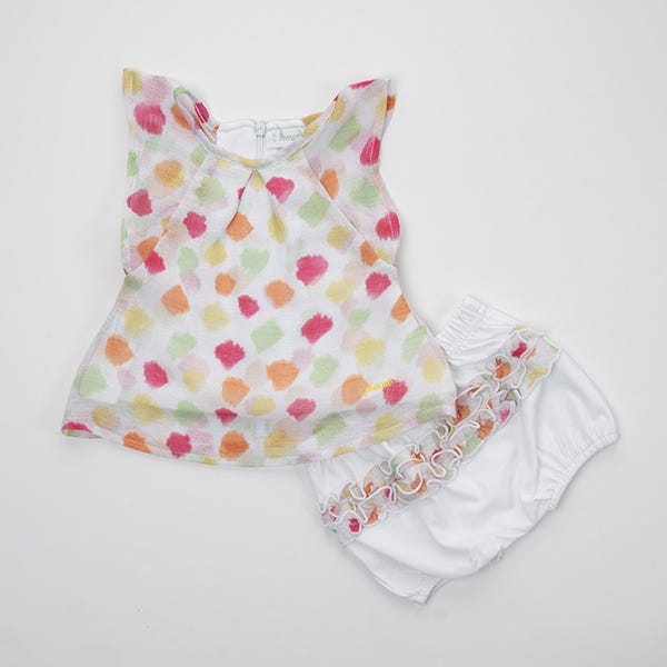Pompelo Dots Dress with Panty for Girls