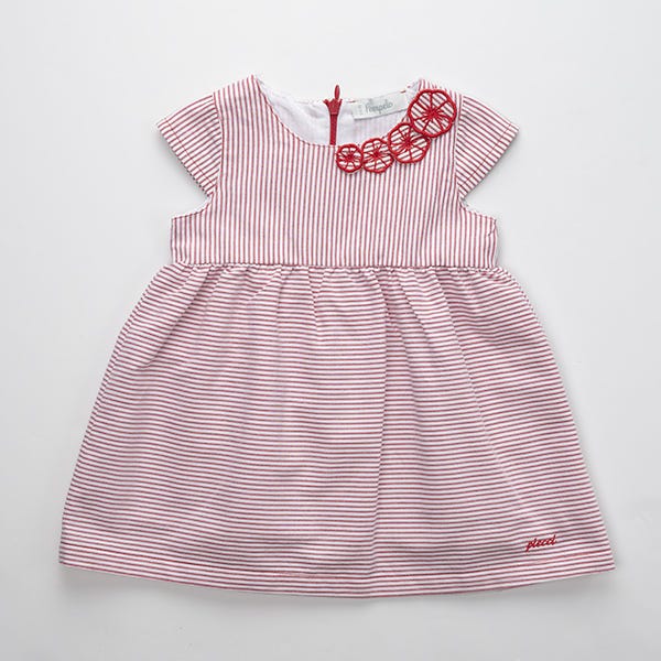 Pompelo Striped Fluffy Sleeveless Dress for Girls