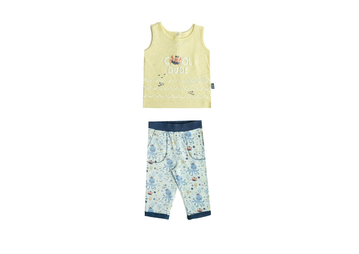 Junior Hello Sea Sleeveless T-Shirt and Pants Set