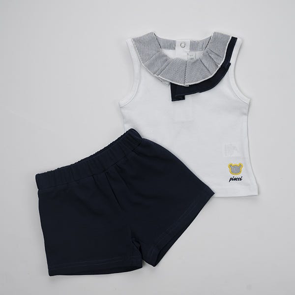 Pompelo Sleeveless Sweatshirt and Shorts for Girls