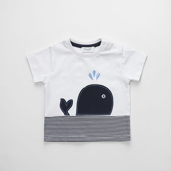 Pompelo Whale Short Sleeves T-Shirt and Shorts for Boys