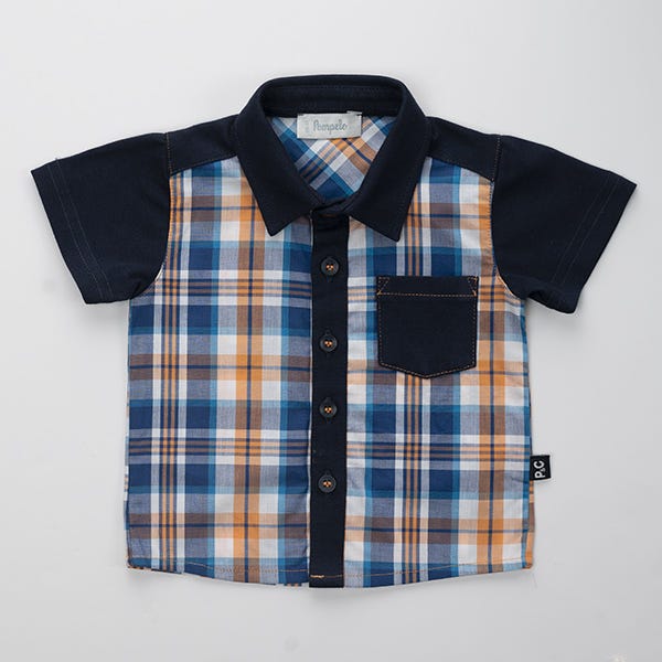 Pompelo Stripped Chemise with Buttons for Boys