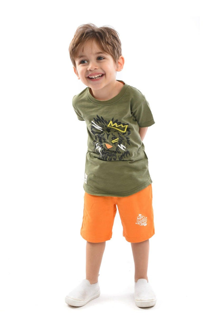 Junior Lion Khaki Boys T-Shirt
