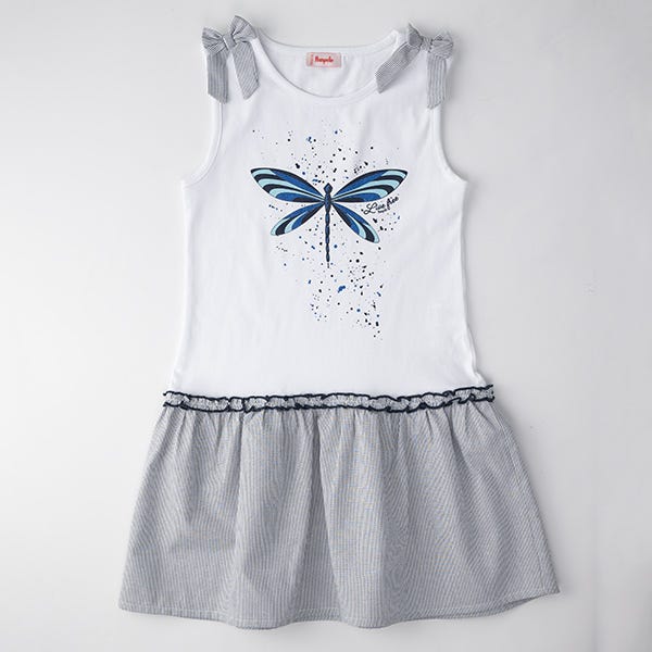 Pompelo Butterfly Sleeveless Dress for Girls